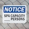 Signmission Custom Spa Capacity - Persons, 14 in W x Rectangle, Plastic OS-2PACK-NS-P-1014-L-15383 - alternate 5